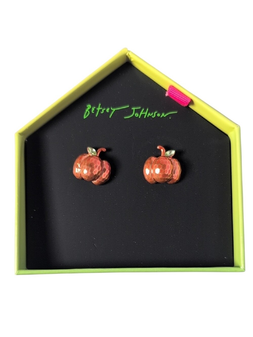 Betsey Johnson Halloween Pumpkin Stud Earrings